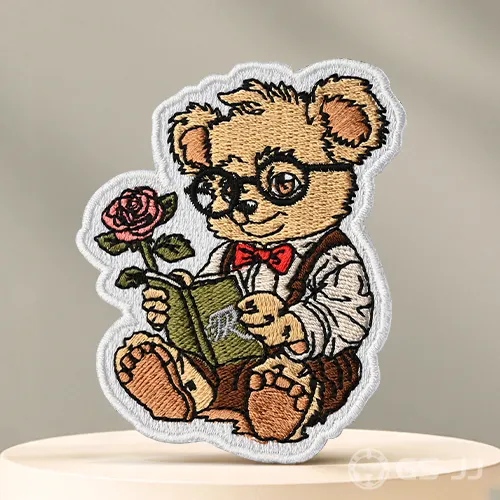 Reading Bear Custom Embroidered Patches Reading Bear Custom Embroidered Patches