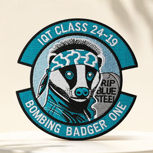 Bombing Badger One Custom Embroidered Patches
