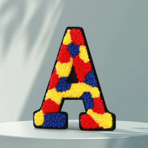 Multicolor Letter A Custom Letterman Patches  