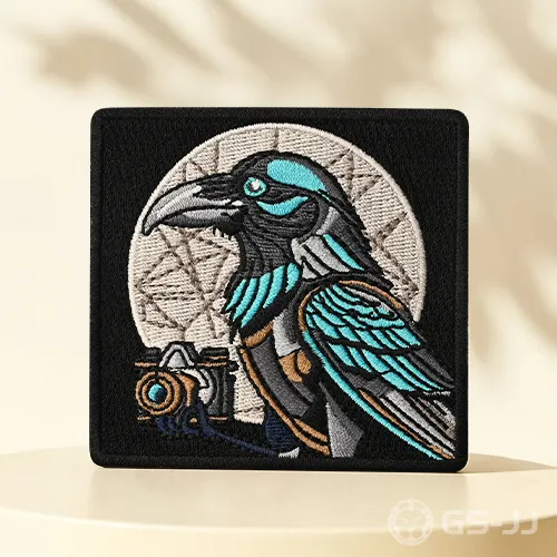 Raven Photographer Custom Embroidered Patches Raven Photographer Custom Embroidered Patches