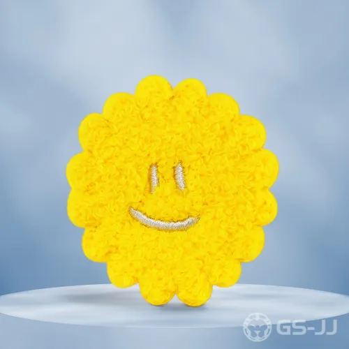 Yellow Smiling Sun Custom Letterman Patches Yellow Smiling Sun Custom Letterman Patches
