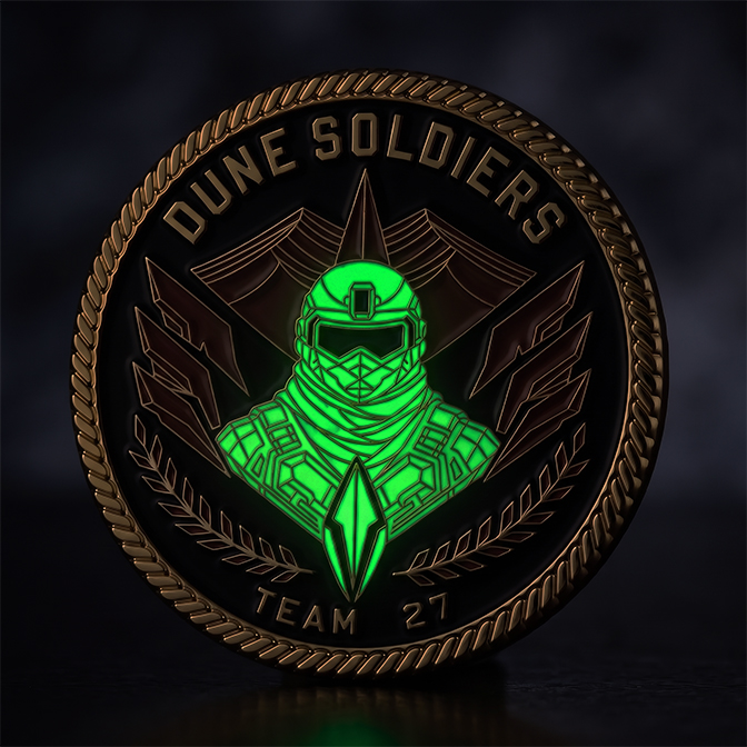 Dune Soldiers Team 27 Glow in the dark Coin 