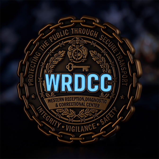 WRDCC Chain Edge Glow in the dark Coin 