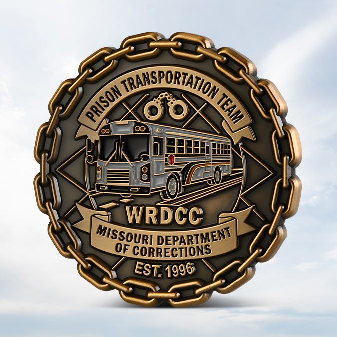 WRDCC Chain Edge Glow in the dark Coin 