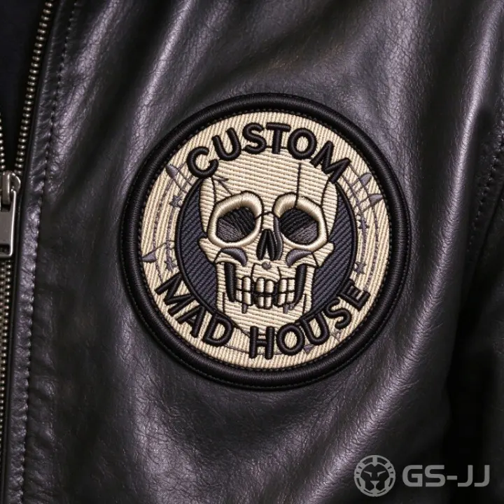 Custom Mad House Skull Round Patch Custom Mad House Skull Round Patch