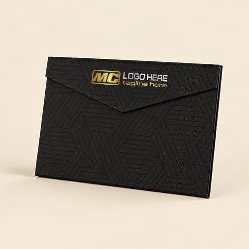 Custom Paper Card Holder with Leather Texture