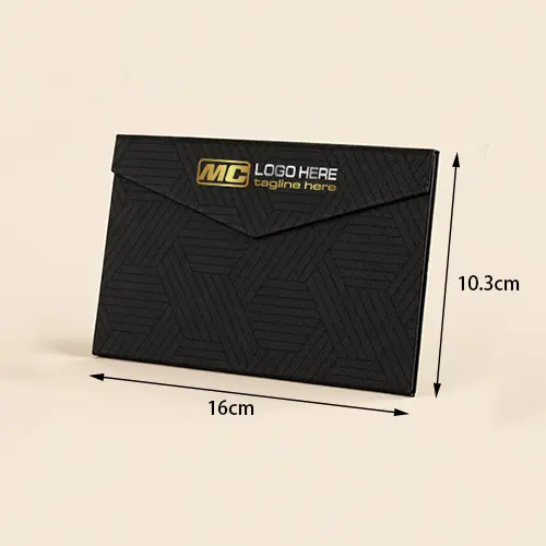 Custom Paper Card Holder with Leather Texture