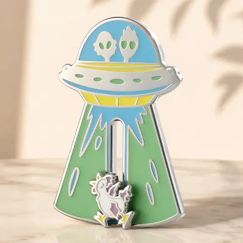 Custom UFO Interactive Hard Enamel Pins