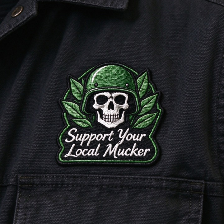 Mucker Helmet Skull Patch