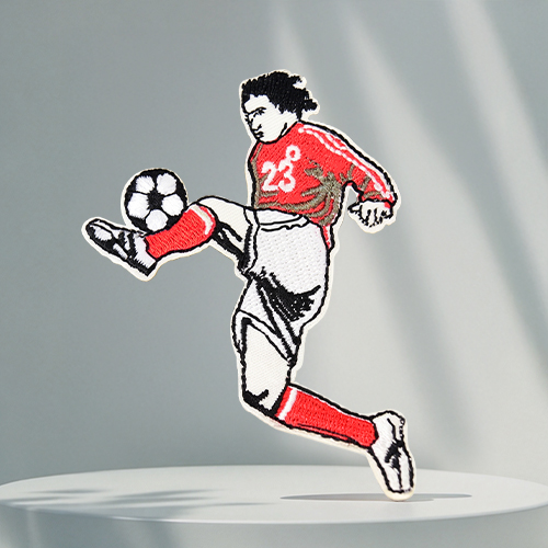 Football Player Embroidered Patches 