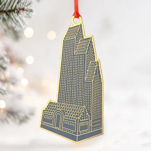 Gold Skyscraper Christmas Ornament Gold Skyscraper Christmas Ornament
