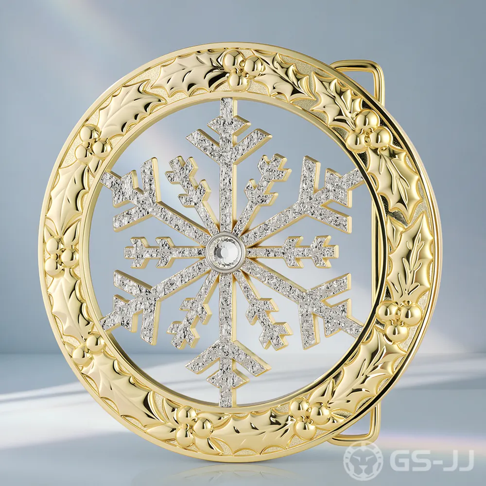 Christmas Snowflake Holly Belt Buckles Christmas Snowflake Holly Belt Buckles