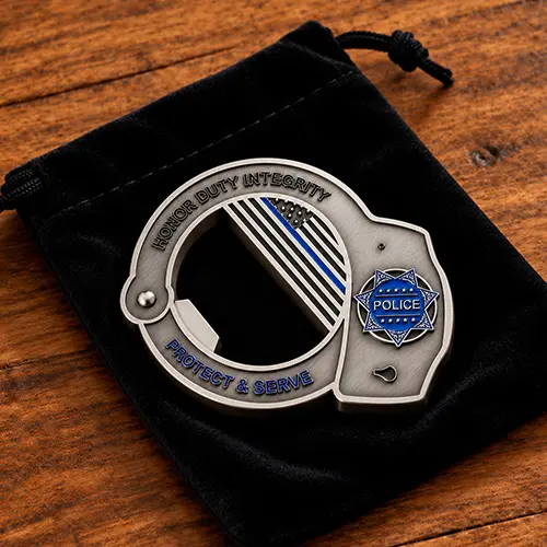 Handcuff Police Challenge Coins Handcuff Police Challenge Coins