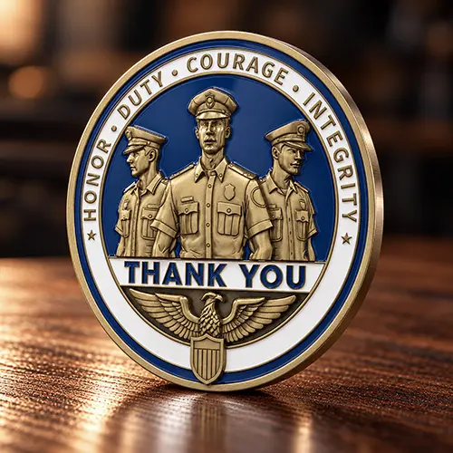Police Thank You Coins