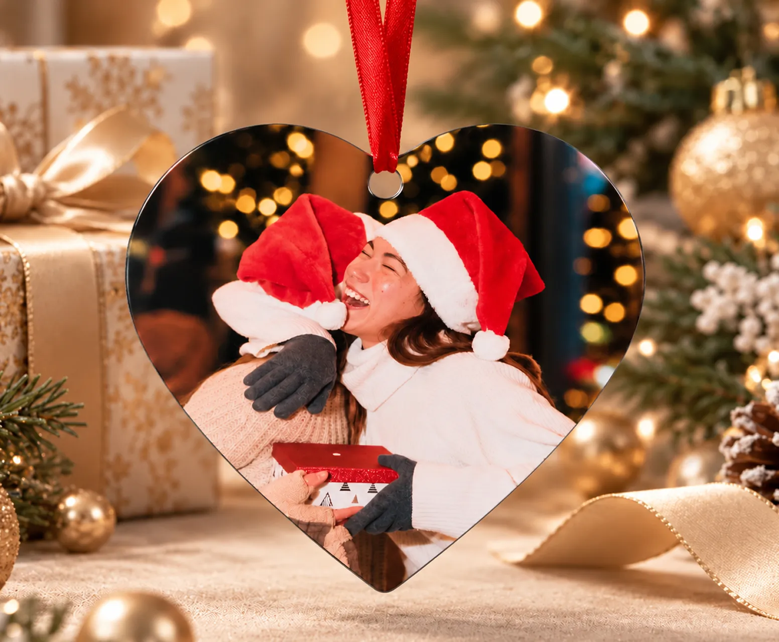 Aluminum Family Photo Ornaments