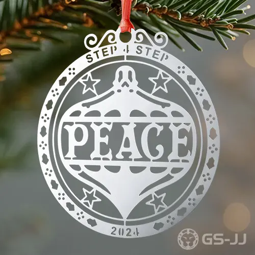 Custom Peace 2024 Stainless Steel Ornament Custom Peace 2024 Stainless Steel Ornament
