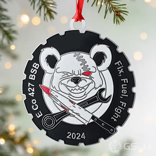 Tactical Bear Gear Stainless Steel Ornament Tactical Bear Gear Stainless Steel Ornament