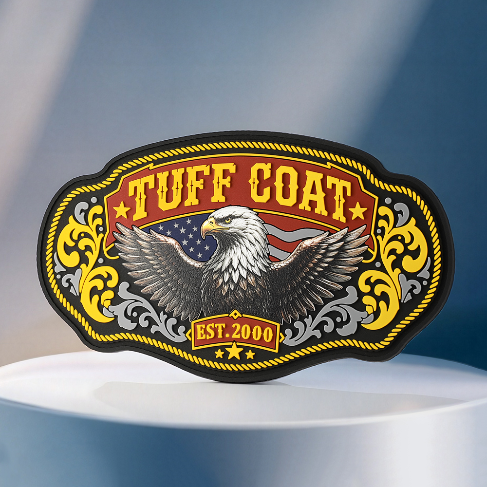 Custom UV Printed Eagle Emblem PVC Patches