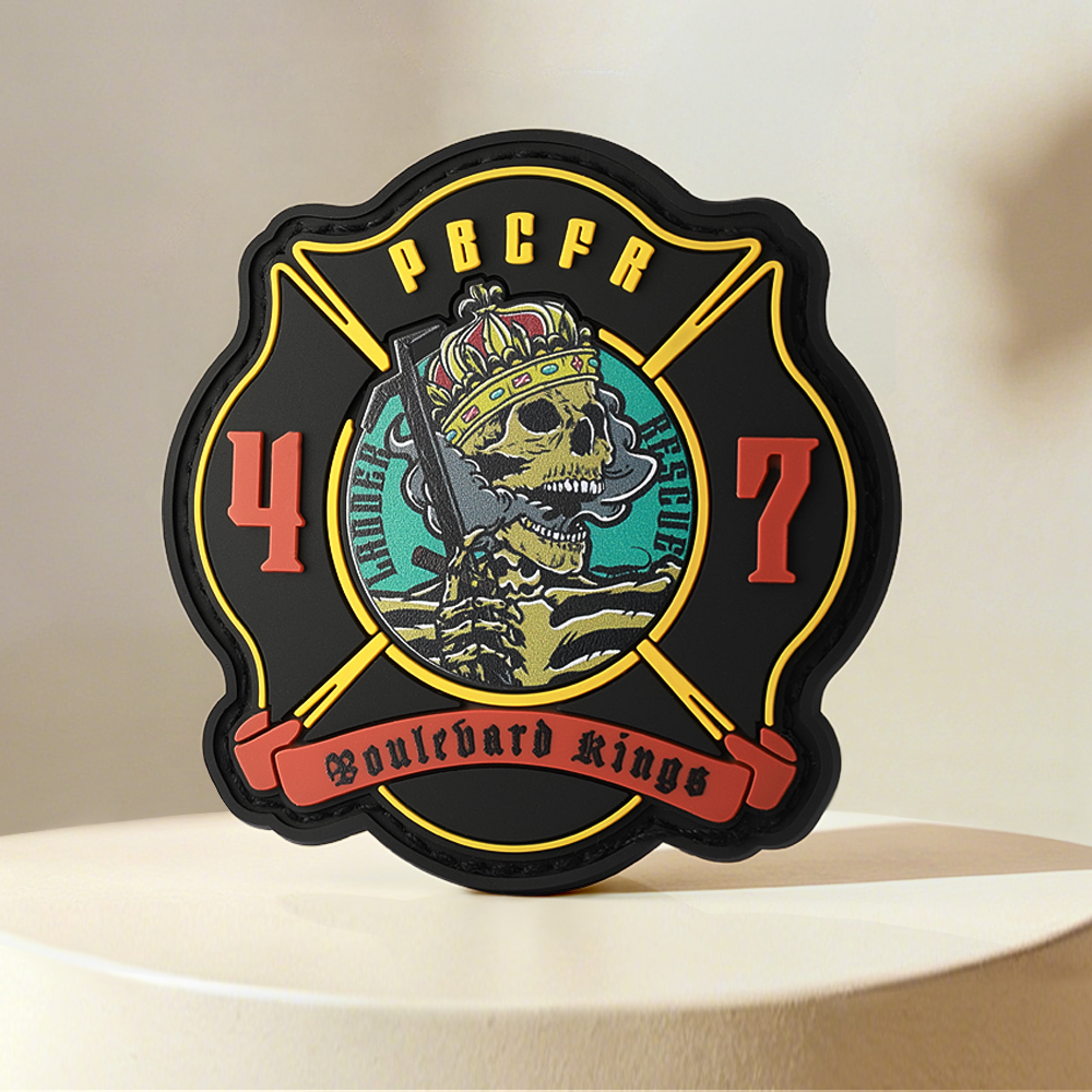 Custom UV Printed Skull Morale PVC Patches