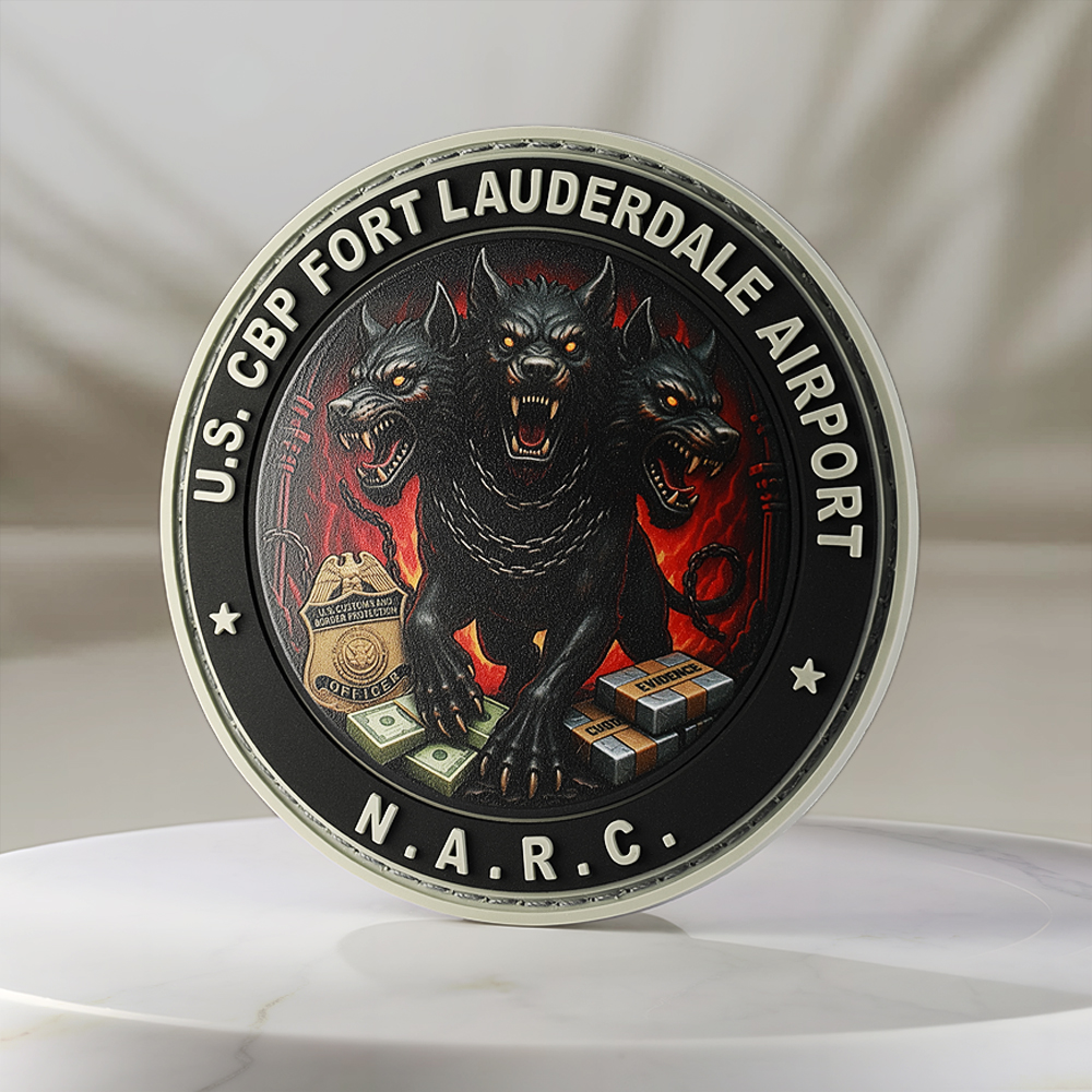 Custom UV Printed Wolf Police PVC Patches